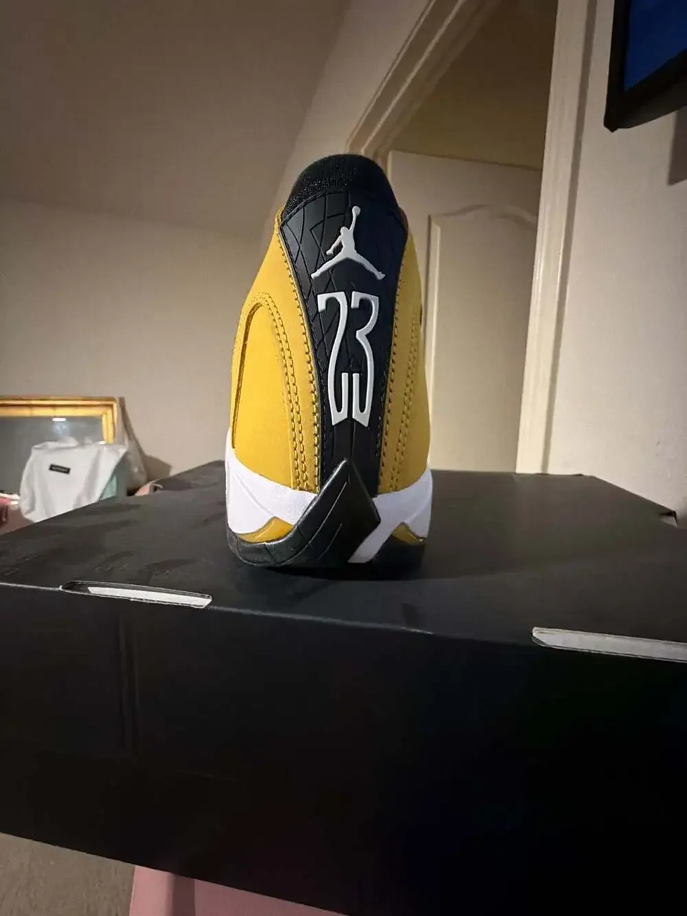 Air Jordan 14 Retro light Ginger/black/white sz 8.5
